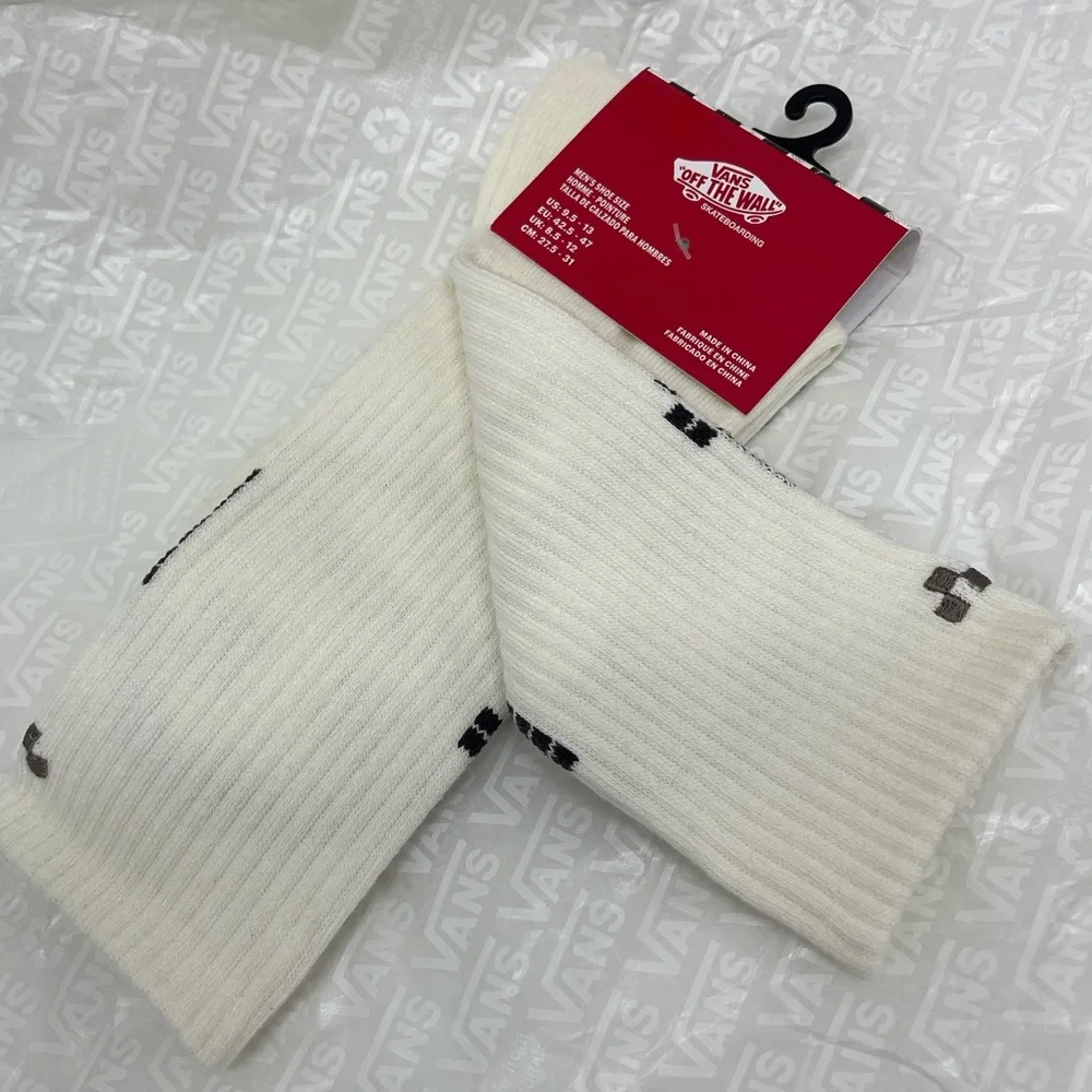 Vans Designer Logo Sport Skater Surfer Crew Cut Socks Vans Skate Clay (1 pair)